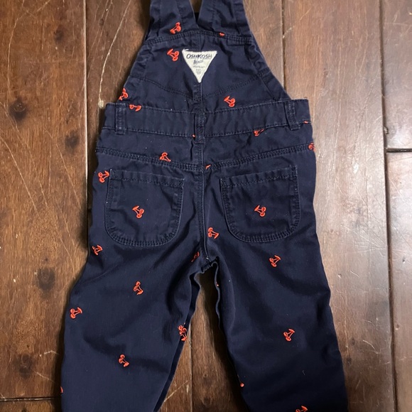 Oshkosh Cherry Print Overalls 12 mo - Picture 5 of 7